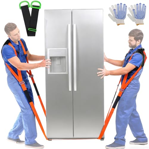 Furniture Moving Lifting Straps for 2 Movers and Handle Strap