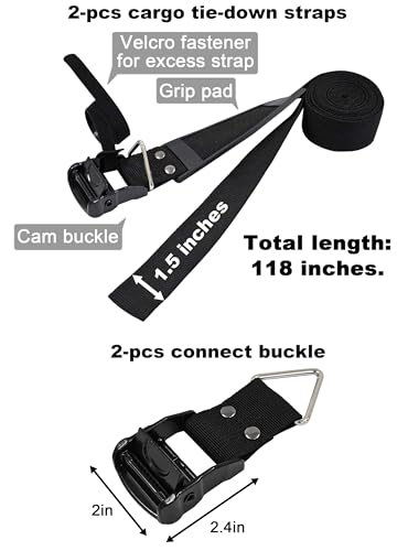 Shoulder Moving Straps With Cargo Tie Down, Move, Lift, Carry, Lashing and Secure for Safe and Efficient Moving of Heavy Objects, Furniture, and Appliances - 2 Person - color: 2 Person Moving Straps