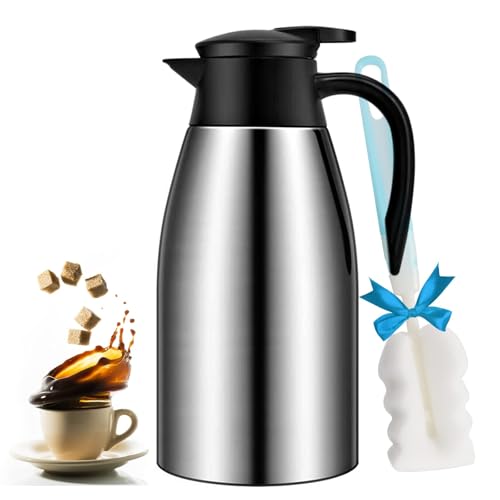 68oz Coffee Carafe Insulated, Airpot Thermal Coffee Carafes for Keeping Hot - color: Silver