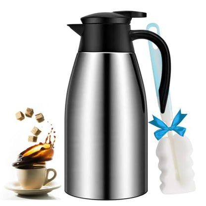 68oz Coffee Carafe Insulated, Airpot Thermal Coffee Carafes for Keeping Hot - color: Silver
