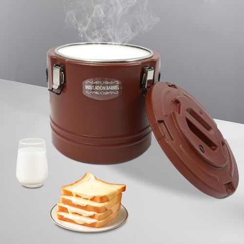 DYNAMI 4.7Gal Insulated Food Container,Hot Soup Transport Container Brown - color: Brown, size: 4.7 Gal