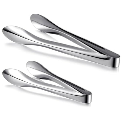 2 Pack Silver Polished Serving Tongs 9 Inch,12 Inch - color: Silver, size: 9 Inch, 12 Inch