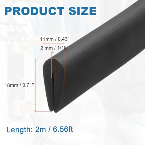 PATIKIL Rubber Edge Trim, 1/16"(2mm) x 6.6Ft Length EPDM U Channel Edge Protector U Shaped Gasket for 0.5-2mm Mirror Glass Protector, Black (11x18mm) - color: Black, size: 1/16"x6.6Ft(0.5-2mmx11x18mm)