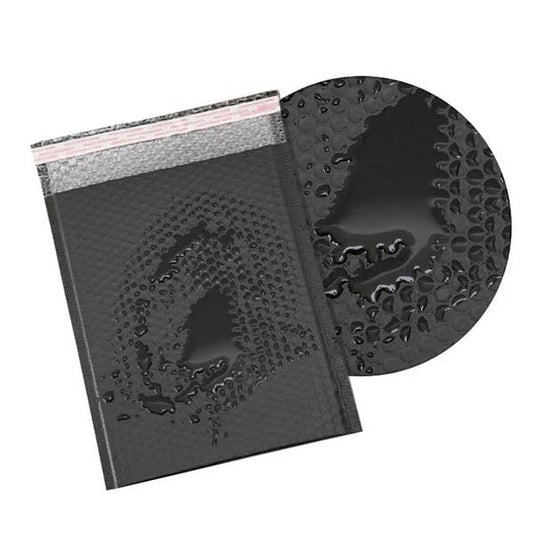 Water Resistant Bubble Envelope Mailers [10 Pack] 8.5 inch x 11 inch #2 Black Poly Padded Shipping Envelopes Self Sealing Cushioned Packaging Bags - size: #2 - 8.5"x11"