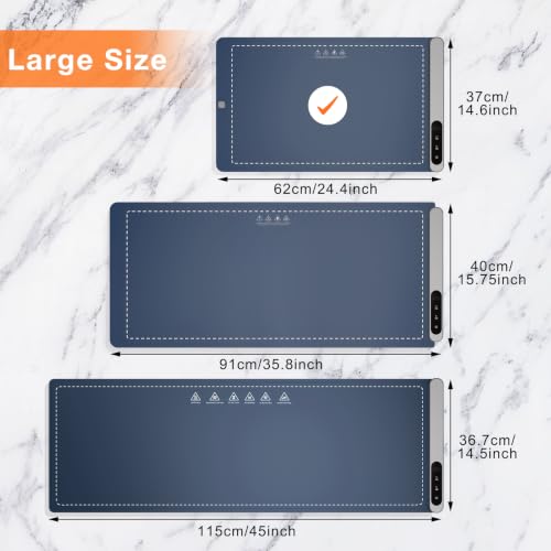 FYY Warming Mat for Food 24"x15", Rapid and Full Surface Heating Navy - color: Navy, size: X Large Size: 24"x15"