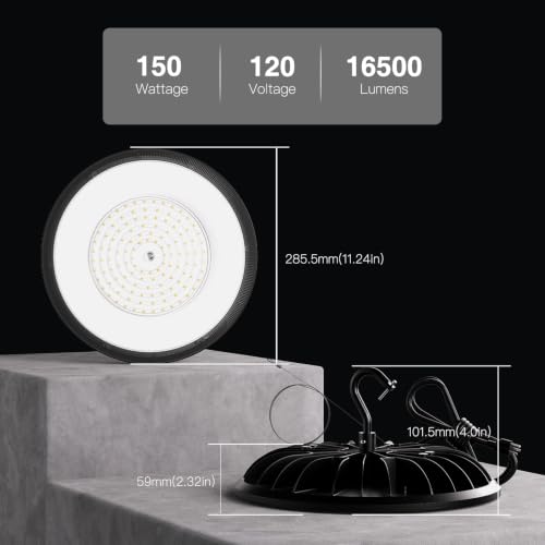 150W UFO LED High Bay Light 16500LM High Bay LED Shop Lights