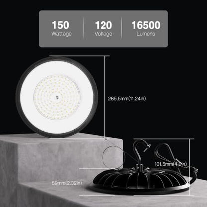 150W UFO LED High Bay Light 16500LM High Bay LED Shop Lights