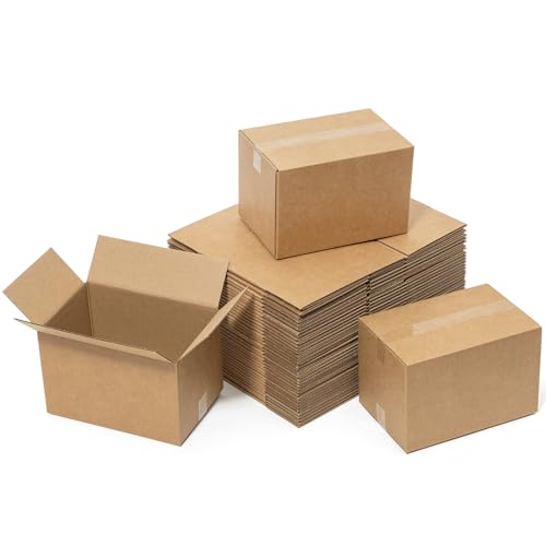 Mefleet 6x4x4" Small Shipping Boxes 100 Pack Corrugated Cardboard Box Brown - size: 6x4x4 inches (100 Pack)