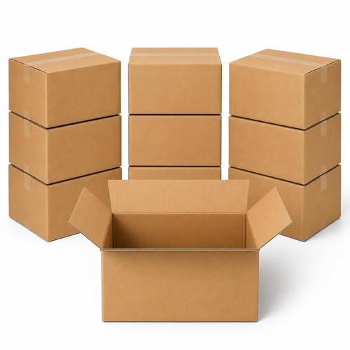 BOX USA Moving Boxes Holds 65lbs, 22"L x 17"W x 12"H (10-Pack) Large - Corrugated Cardboard Box for Shipping, Mailing, Packing, Packaging and Storage - size: Large 10-Pk 22x17x12"