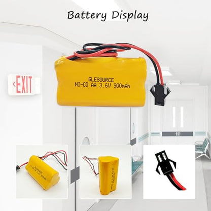 XUNTU 3.6V 900mAh AA ELB B001 Emergency/Exit Light Battery Replacement for Lithonia ELB B001 ELBB001 ELB-B001 Lithonia EU2 LED Unitech 0253799 Interstate ANIC1566 (2 Pack) - size: 2PCS 3.6V 900mAh battery