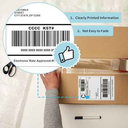LLIKED 4" x 6" Direct Thermal Labels 1000 Shipping Labels Commercial Grade - size: 1000 Labels