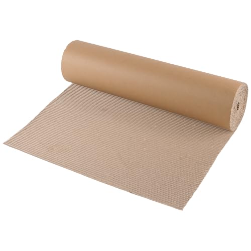 143.7 x 13.9 Inch Corrugated Cardboard Roll, Wider Corrugated Paper for Shipping, DIY Crafts, Gift Packaging