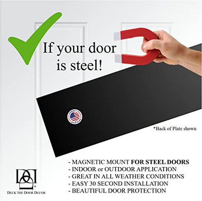 Door Kick Plate, 6x30 in, Satin Black, Magnetic - color: Satin Black, size: 6" x 30"