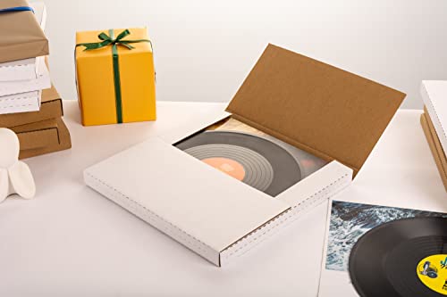 12" LP Album Mailers, 12.8x12.8x1 inch Vinyl Record Shipping Box - size: 25 Pack