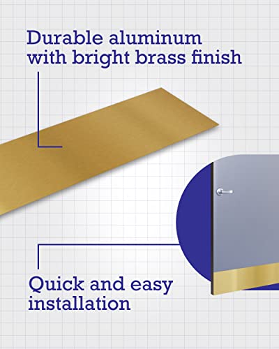 Hardware Essentials Magnetic Kick Plate, Aluminum, Brass Finish 8 x 34”, 852750