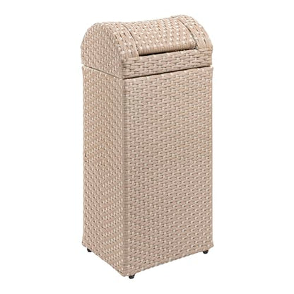 happimess Darla 13 Gal Outdoor Trash Can Swing Top, Light Pink/White - color: Light Pink/White, size: 13 Gallons