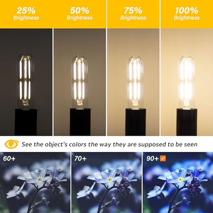 Dimmable E26 T10 LED Bulb Tube Light Bulbs 6W,4000K Neutral White 600LM - color: Neutral White 4000k, size: 5 Inch-4 Count