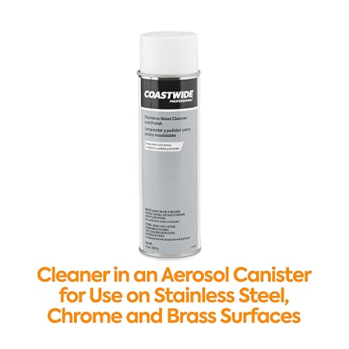 Coastwide Professional Stainless Steel Cleaner & Polish, Lemon, 6-Pk
