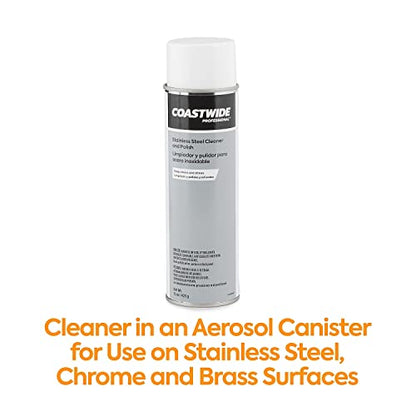 Coastwide Professional Stainless Steel Cleaner & Polish, Lemon, 6-Pk