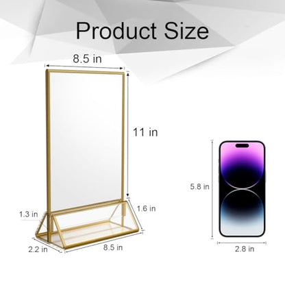 NIUBEE 8.5x11 Acrylic Sign Holder,Picture Frame,Wedding Table Numbers,6pack - size: 8.5x11", style: Vertical