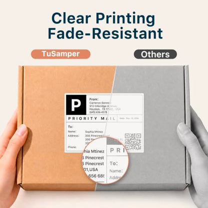 4" x 3" Thermal Labels, White, 500 Labels/Roll - color: White