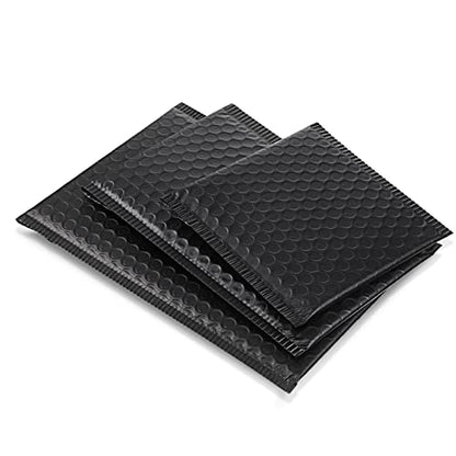Outus 50 Pcs Bubble Mailers 3 Sizes, Bubble Shipping Envelopes,Black - color: Black