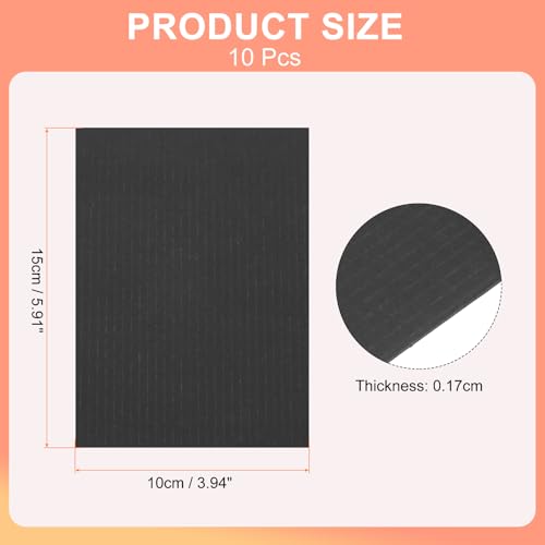 Rebower Corrugated Cardboard Paper Sheets, Corrugated Paper Cardboard Inserts [for Craft and DIY Projects] - 3.9x5.9 Inch/Black/10 Pcs - color: Black, size: 3.9x5.9 Inch