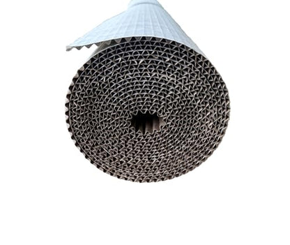 12 feet x 36" White Single-face Corrugated B Flute Cardboard Roll.