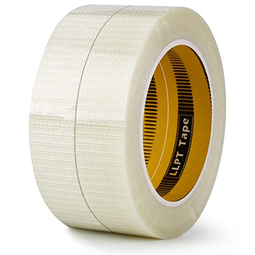 LLPT Filament Strapping Tape, 1" x 36 Yards Each 6.2 Mil, 2 Pack - size: 1" x 36 yds
