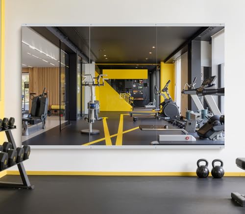55x30 in Home Gym Mirrors,3-Pack,Frameless,Wall Mounted - size: 55"x30"x3PCS