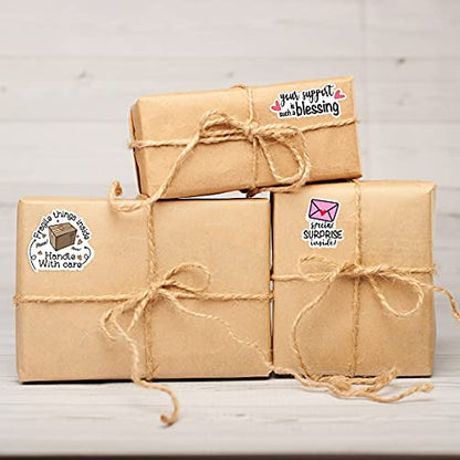Fragile Things Inside Handle with Care Stickers - Thank You, Handmade, Small Shop, Envelopes Stickers - 500 Labels Per Roll - color: Fragile