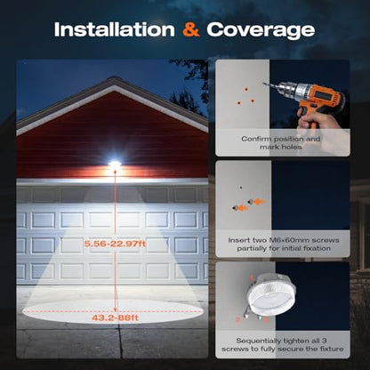 LEDVANCE Sylvania LED Barn Light, Dusk to Dawn Outdoor Lighting with Photocell, Security Lights, FCC/CEC, IP65 Waterproof, 50,000 Hrs, 80 CRI, Yard, Garage, 4000K - 1 Pack (66821) - color: 4000K - Bright White
