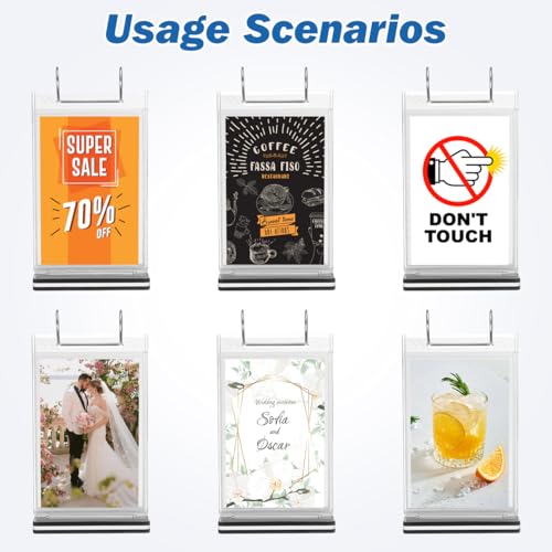 POPETPOP A6 Pvc Flip Menu Holder Transparent Tabletop Sign Stand