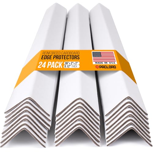 36" x 2" x 2" Reinforced Cardboard Edge Protectors, Pack of 24 - color: Thickness: 0.12", size: Pack of 24