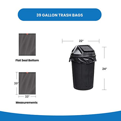 Reli. 39 Gallon Trash Bags Drawstring | 200 Count Bulk