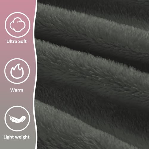 Travel Blanket, Airplane Blanket, Ultra-Soft, Warm & Lightweight, 65x40 in, Outdoor Blanket Essentials for Women, Men & Kids, Included Eye Mask, Luggage Sleeve & Backpack Clip Dark Grey - color: Dusty Gray
