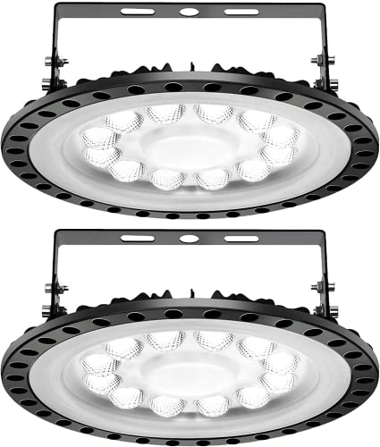 2 PACKS 50W UFO LED High Bay Light, 5000LM Commercial Bay Lighting Daylight 6500K, IP65 Waterproof LED Commercial Bay Light, LED Warehouse Light Shop Light Garage Light - color: 2 Packs, size: 50watt