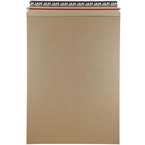 JAM PAPER Stay-Flat Photo Mailer Envelopes with Peel & Seal Closure - 13 x 18 - Brown Kraft - Sold Individually - color: Sold Individually, size: 13" x 18"