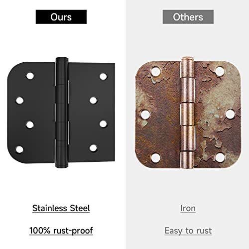 Ball Bearing Door Hinges, 4 x 4 Inch Stainless Steel Matte Black, 3 Pack - color: Matte Black - 03, size: 4 inch - 3 pack