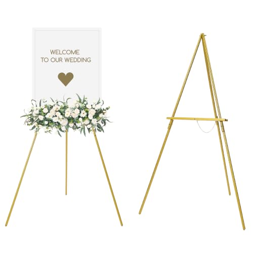 MEEDEN Wooden Easel Stand for Display: Gold Wood Tripod for Poster Board - color: Gold