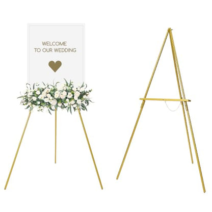 MEEDEN Wooden Easel Stand for Display: Gold Wood Tripod for Poster Board - color: Gold
