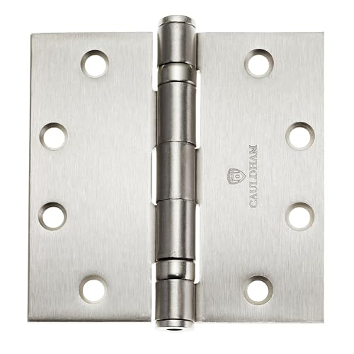Cauldham (3 Pack) Commercial-Grade 4-1/2" Full Mortise Ball-Bearing Door Hinges - Satin Nickel - color: Satin Nickel