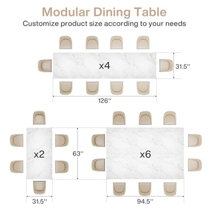 Tribesigns Square Dining Table Set of 2, 31.5" Modern Gold Dinner Table with Metal Base, Wooden Kitchen Table for Dining Room, Small Space, Apartment (Chairs are not Included) - color: White & Gold, size: Square-2PCS