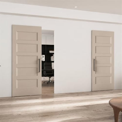 36"x84" 5-Panel Concealed Sliding Barn Door with Soft Close