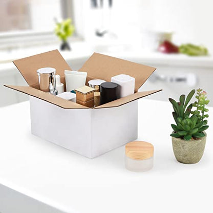 Calenzana 7x5x4 Inches Shipping Boxes Pack of 25, White Cardboard Corrugated Box for Mailing Packing and Storage - size: 7x5x4, style: 25 Pack