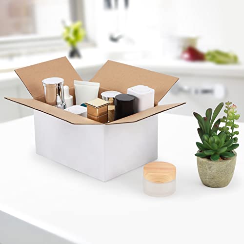Calenzana 7x5x4 Inches Shipping Boxes Pack of 25, White Cardboard Corrugated Box for Mailing Packing and Storage - size: 7x5x4, style: 25 Pack