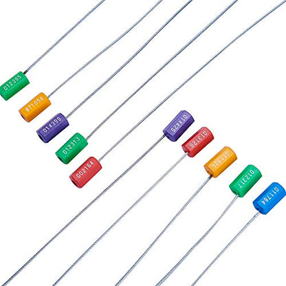 Tamper Proof Steel Numbered Shipping Seals 200pcs (5 Colors) - size: 200 Pack