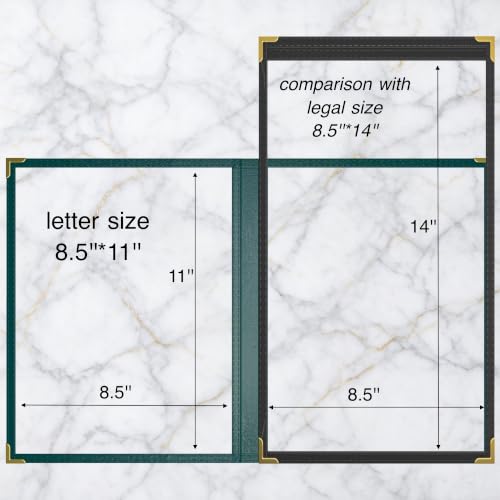 10Pcs Green PVC Clear Menu Covers 8.5x11, Bifold, 2 Page 4 View - color: green, size: 2 Pages - 8.5" x 11"