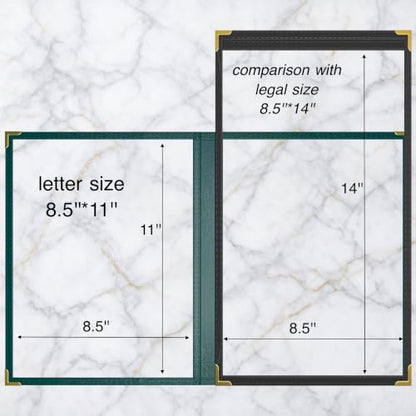 10Pcs Green PVC Clear Menu Covers 8.5x11, Bifold, 2 Page 4 View - color: green, size: 2 Pages - 8.5" x 11"