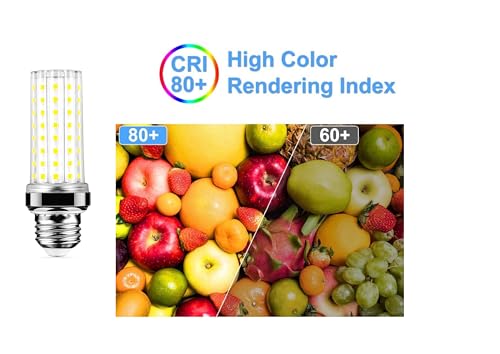 12W LED Corn Light Bulb - Equivalent 100W Incandescent, 1200LM, E26 Base Warm White 3000K Non-Dimmable, 4-Pack - color: 12w Warm White 4 Pack